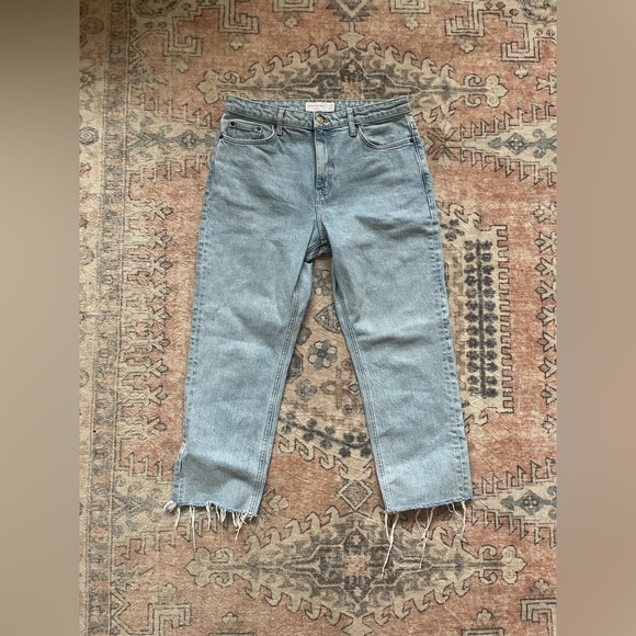 Topshop Denim - Topshop Light Wash Straight Leg Denim Jeans Size 30